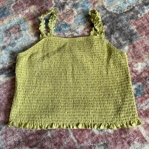 Smocked plus size tank top